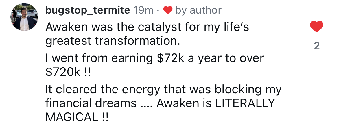 Customer testimonial