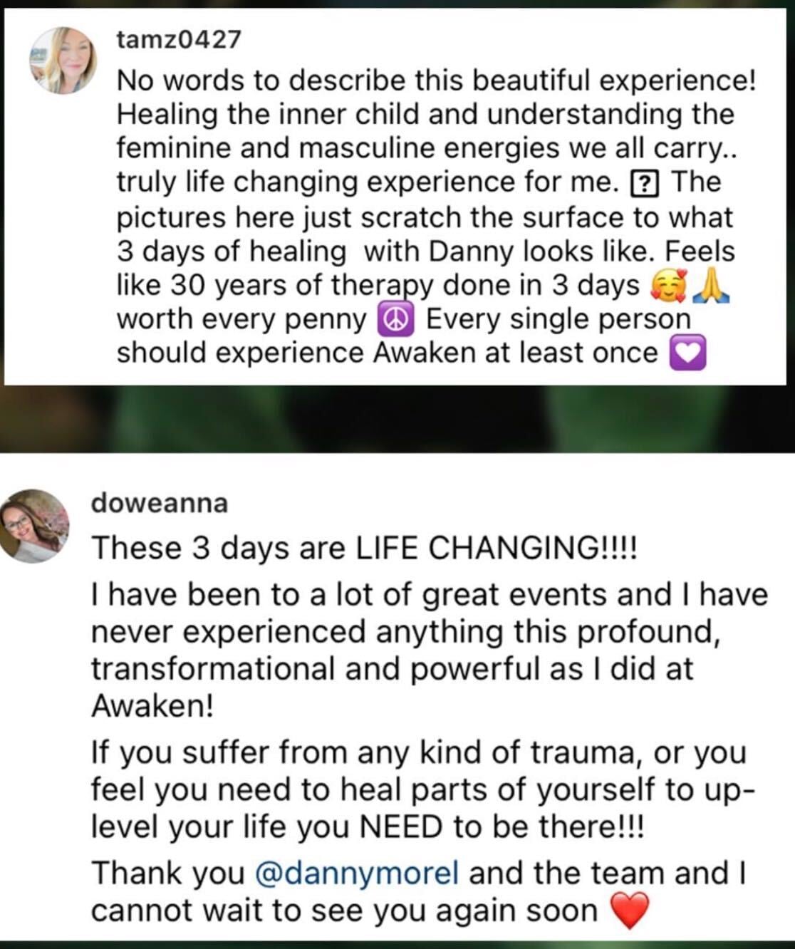 Customer testimonial