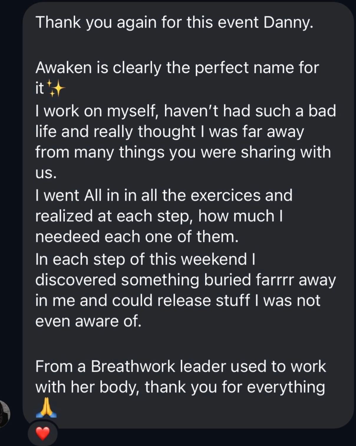 Customer testimonial